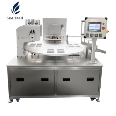 comprare LD672-C Macchina di sigillamento a vassoio rotativo completamente automatica con sistema a vassoio rotativo ad alta velocità da 1 a 4 e 2.000 ¥2.400 vassoi all'ora fabbricazione online
