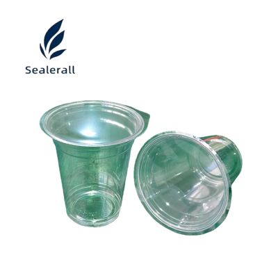 comprar Máquina de sellado de tazas rotativas totalmente automática con 1000-1200 tazas / hora de salida, construcción de acero inoxidable 304 y diseño de doble estación Fabricación en línea